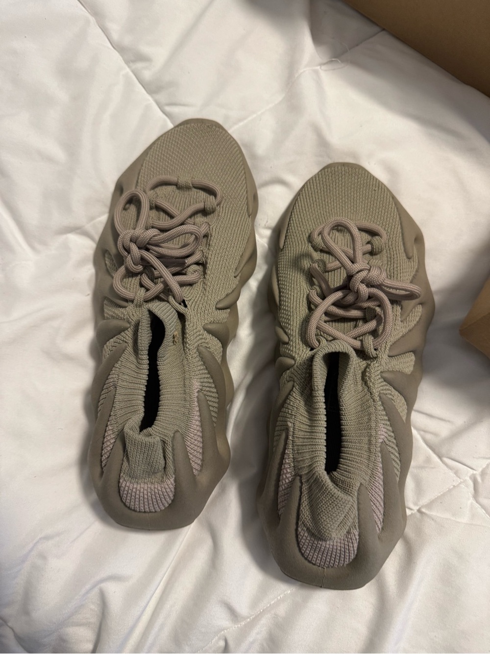 adidas Women's Knit Lace-Up Sneakers in Taupe